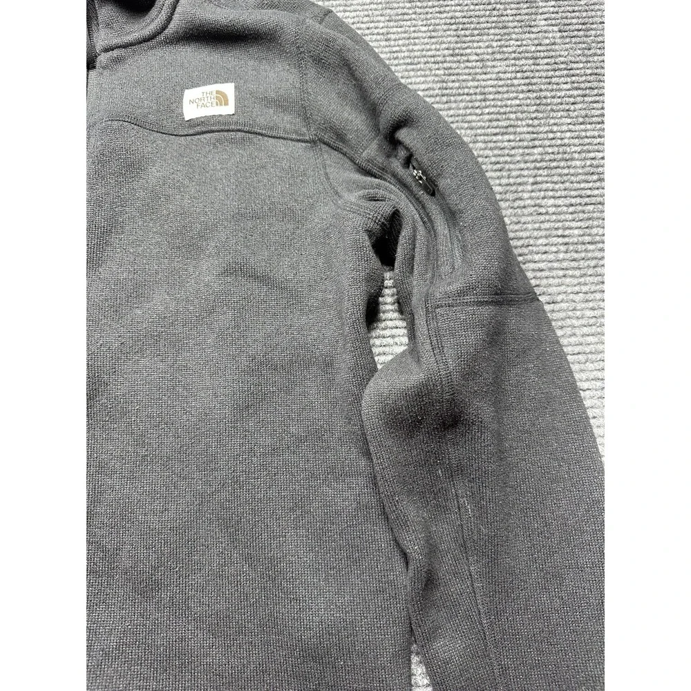 North Face Pullover Sweater Mens Medium Black Half Zip Fleece Outdoor Pocket Zip